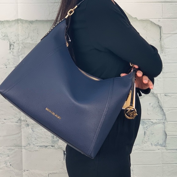 NWT Michael Kors Kimberly studded shoulder bag - Picture 2 of 8